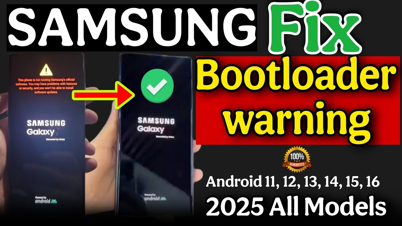 ✅ Remove Samsung Bootloader Warning Screen in 1 Minute! | No Root, No Risk | Works All Models 2025