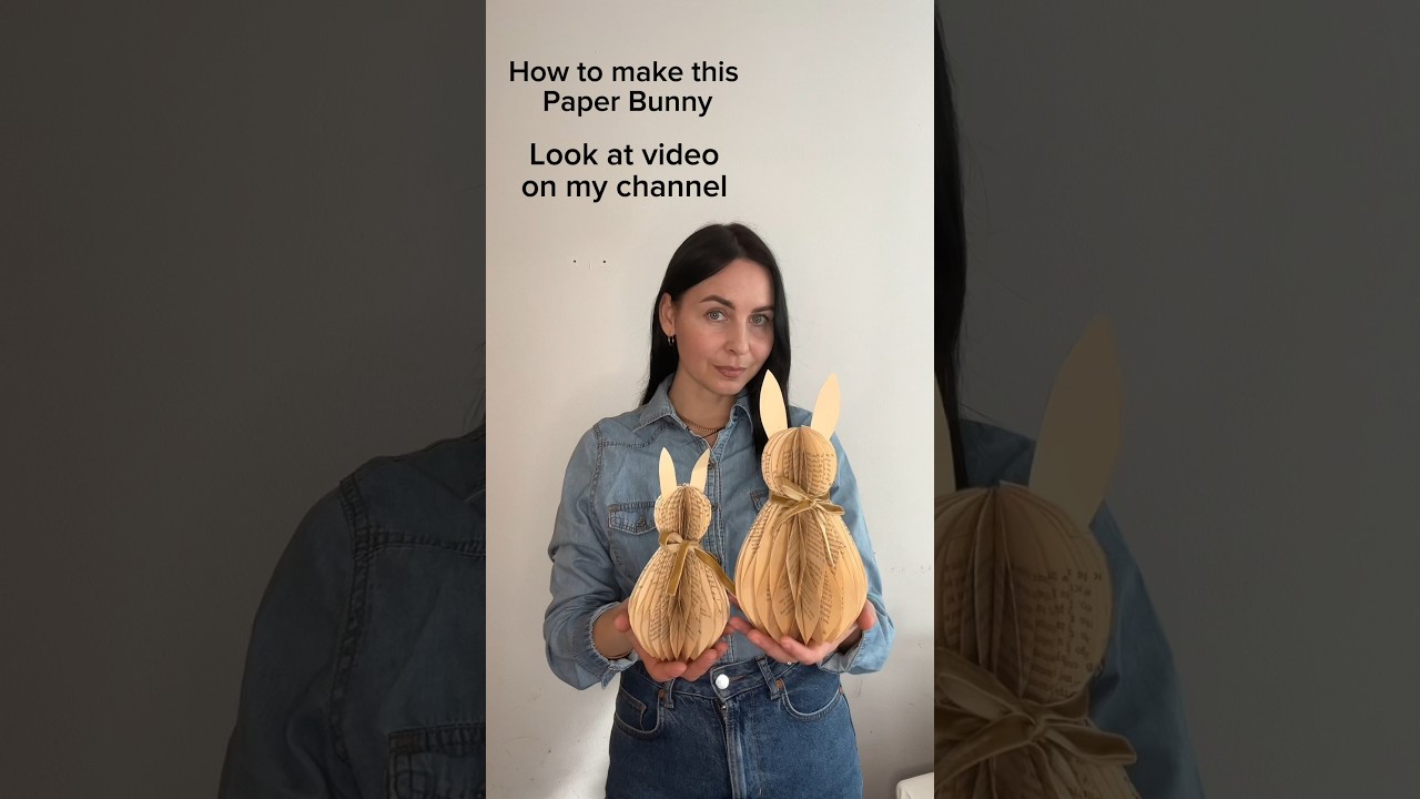 How to make paper Easter Bunny🐰#easterbunny#honeycomb#diyhomedecor#diycraft#diy#easterdecor#easter