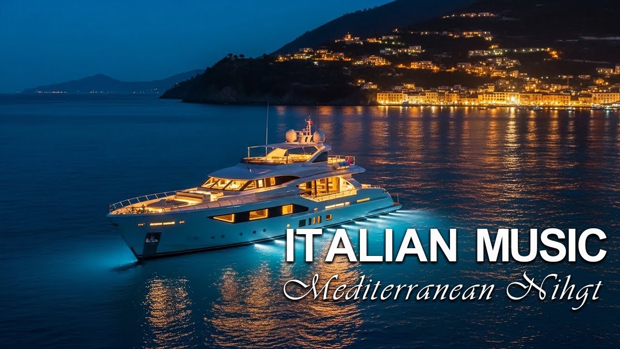 Italian Music – Mediterranean Dream 💫 Yacht Serenity & City Lights