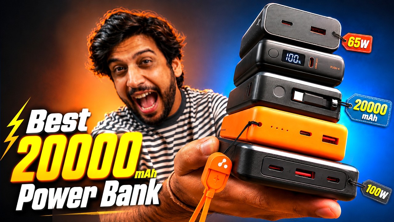 6 Best 20000mAh Power Banks ⚡️ 35W, 65W & 100W Fast Charging!