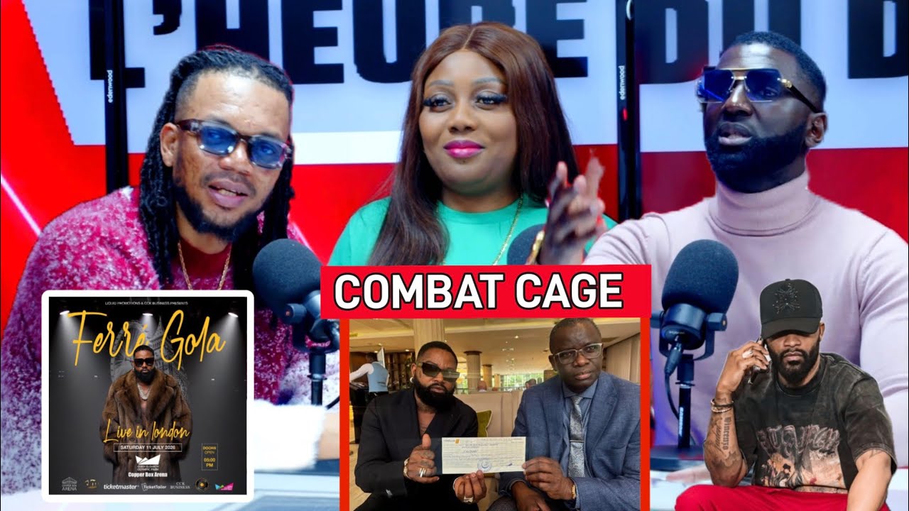 COMBAT CAGE : 2 DATE,FERRE LONDON EBOMI? 50 MILLES PREUVE CHEQUE CHEZ ISIDORE , FALLY CONTRE RÉALITÉ