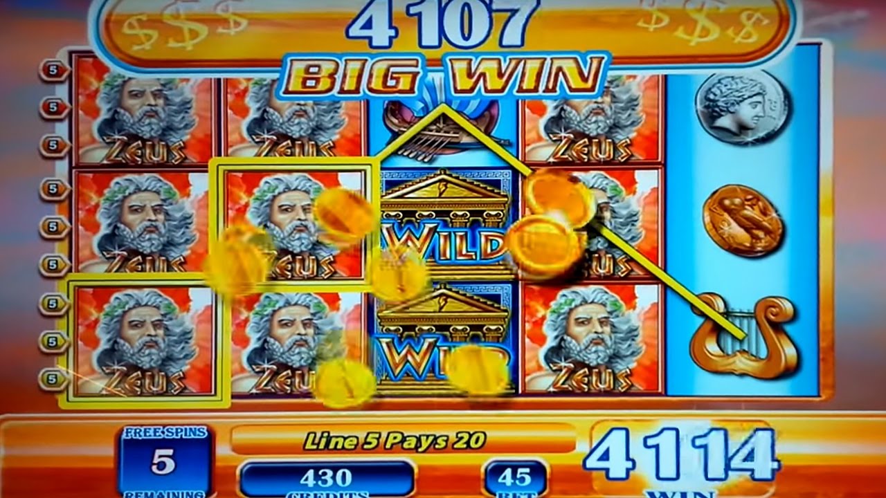 MEGA JACKPOT HANDPAY! Zeus Slot - $45 Max Bet!
