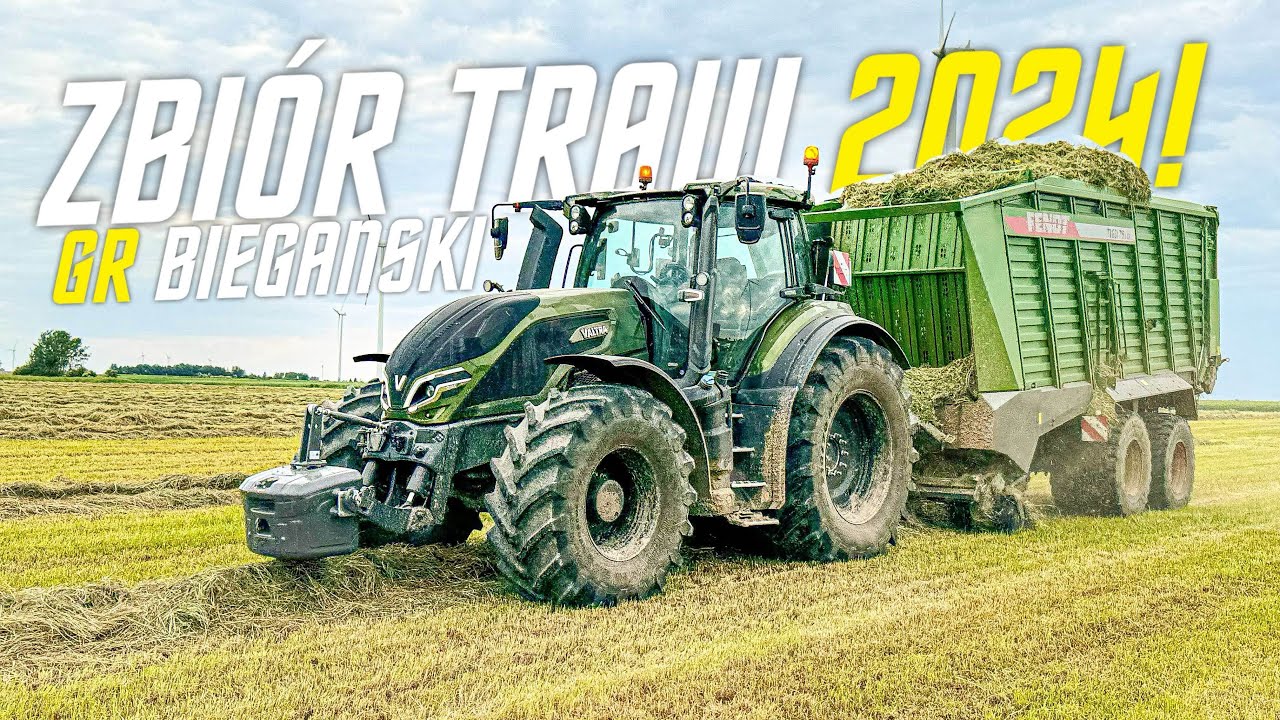 Zbiór Traw 2024 Z GR BIEGAŃSCY ☆ Valtra Q265 & Fendt Tigo 75 XR D ☆ Nowe Nabytki W Akcji ☆AGRO WIKS☆