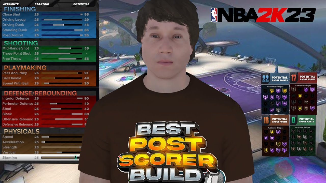 GAME BREAKING BEST POST SCORER BUILD IN NBA2K23 UNSTOPPABLE BUILD + GAMEPLAY 2K23