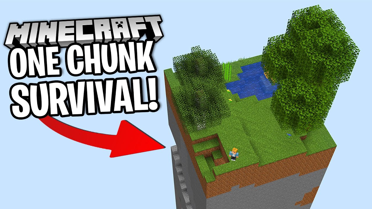 I Started A New ONE CHUNK SURVIVAL World..