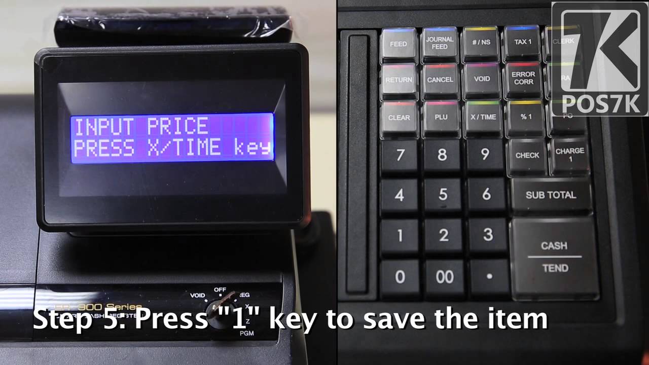 Sam4s ER-900 Series How to add New Item