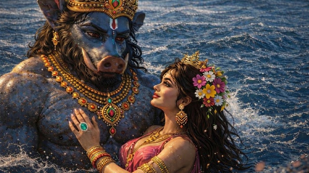 Varaha Avatar Saved Bhudevi | Narkasur Katha | Vishnu Puran | जब वराह अवतार ने धरती माता को बचाया 