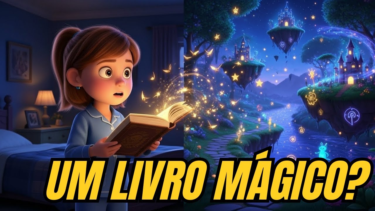 A Menina e o Livro que Brilhava à Noite 📖✨ | História Infantil
