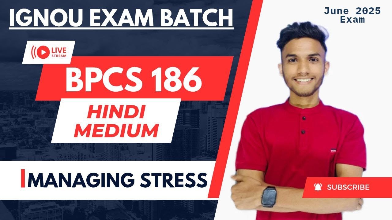 #135 BPCS 186 | MANAGING STRESS | IMPORTANT QUESTIONS MARATHON IGNOU WALAY AAYUSH SIR