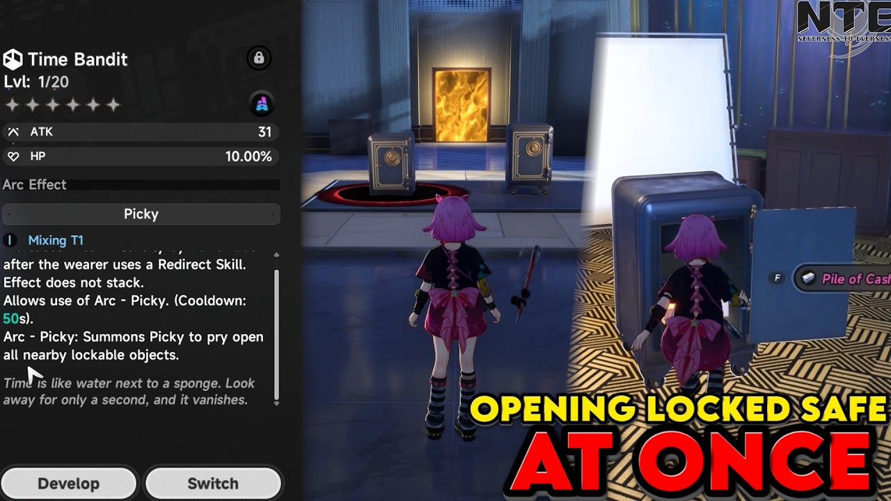 You Can Open All Locked Safes at Once in Pink Paws Heist | Neverness to Everness