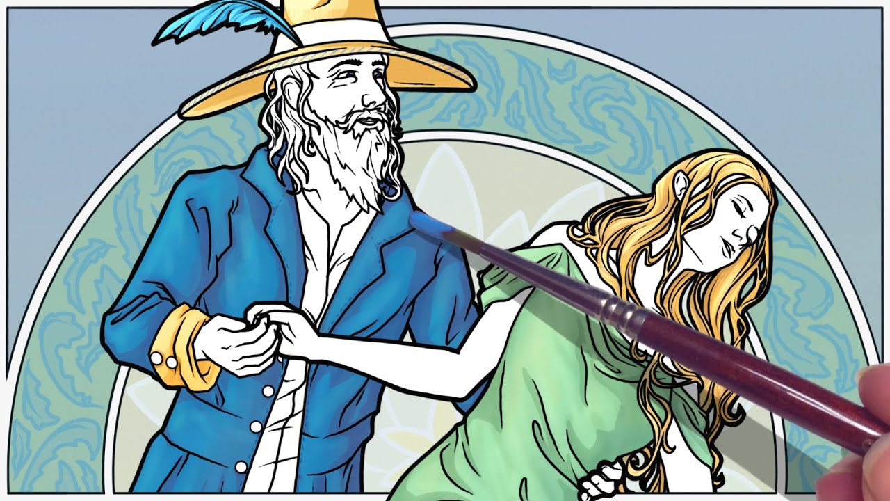 Drawing Tom Bombadil and Goldberry | Art Nouveau