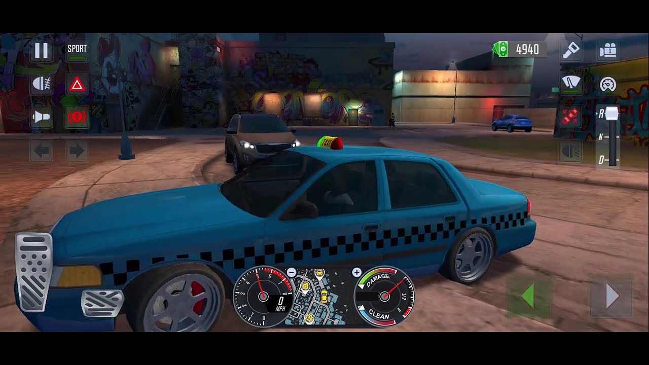 First time playing Taxi Car Simulator,Car glitch.
