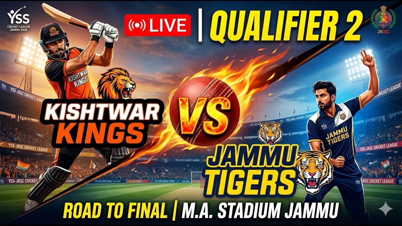 Live | YSS–JKSC Cricket League Jammu 2026. Qualifier No : 02Kishtwar Kings 🆚 Jammu Tigers