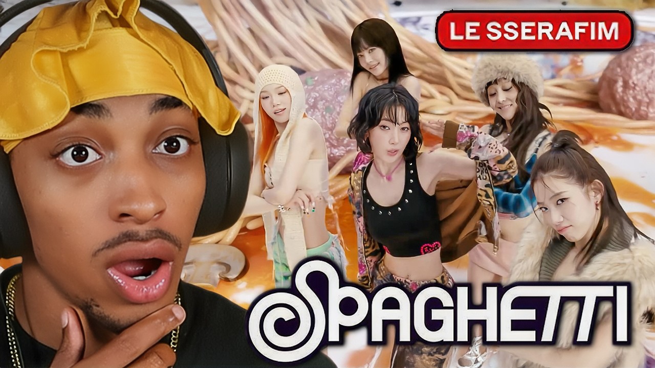 VexReacts на официальный клип LE SSERAFIM «SPAGHETTI»