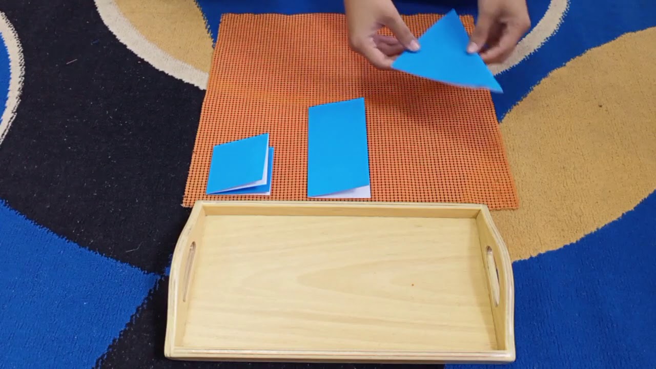 Montessori Practical Life - Folding and Unfolding Paper