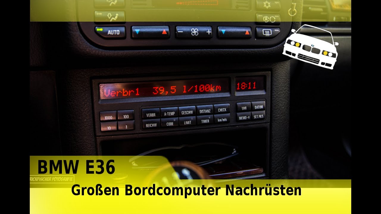 BMW E36 large on-board computer retrofitting