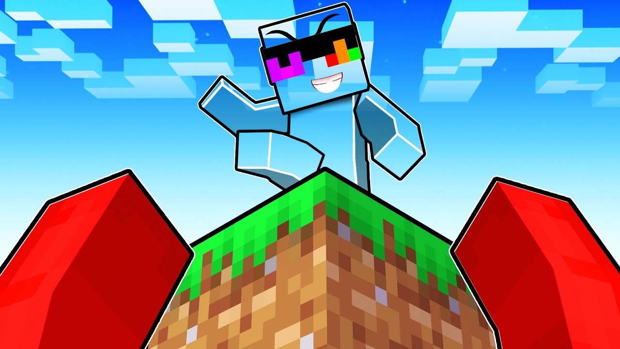 Using INVISIBILITY to Prank Melon On ONE BLOCK!