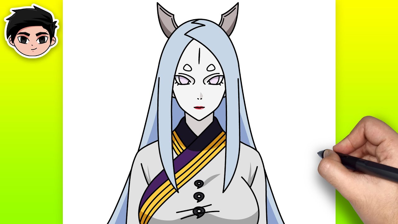 How To Draw KAGUYA OTSUTSUKI | Naruto - Easy Tutorial
