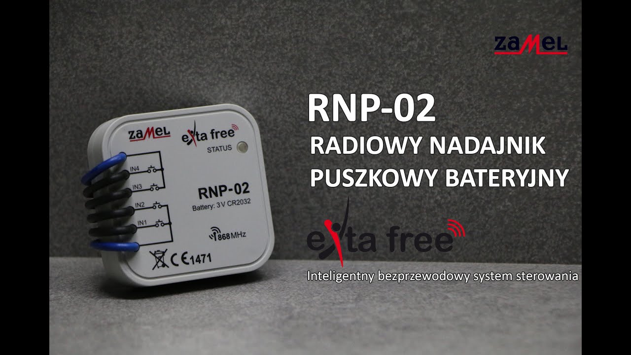 RNP-02 Radiowy nadajnik puszkowy bateryjny exta free Zamel