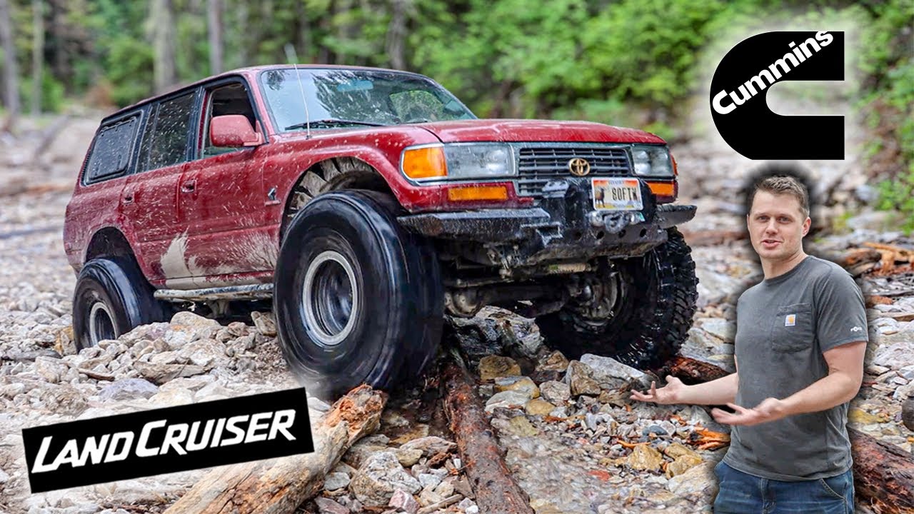 How Much Longer Will These Axles Last?! | Cummins Swapped Land Cruiser Crawls Up A WaterFall