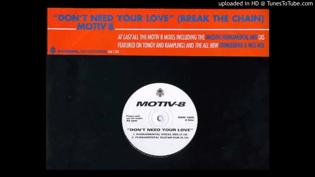 Motiv 8 ‎– Don't Need Your Love (Break The Chain) (Rapid Motivation Mix – 1995)