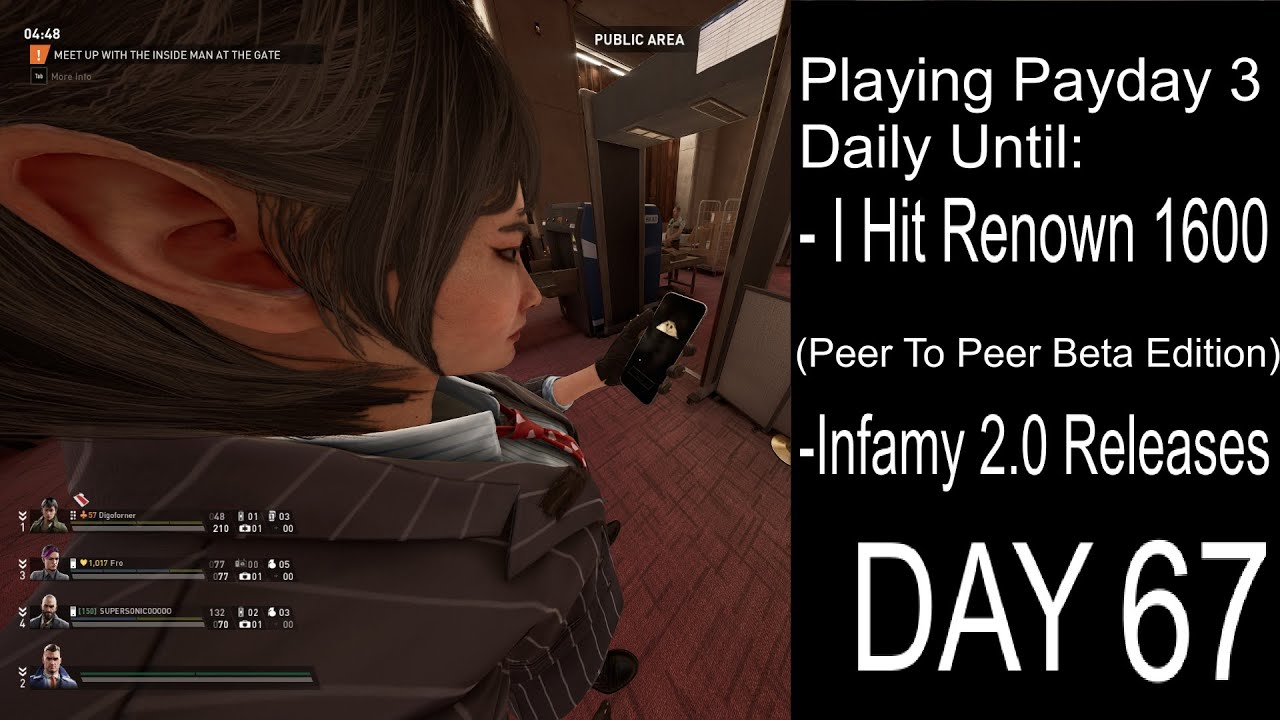 Playing Payday 3 Daily Until I Hit Renown 1600 Or Infamy 2.0 (Day 67)
