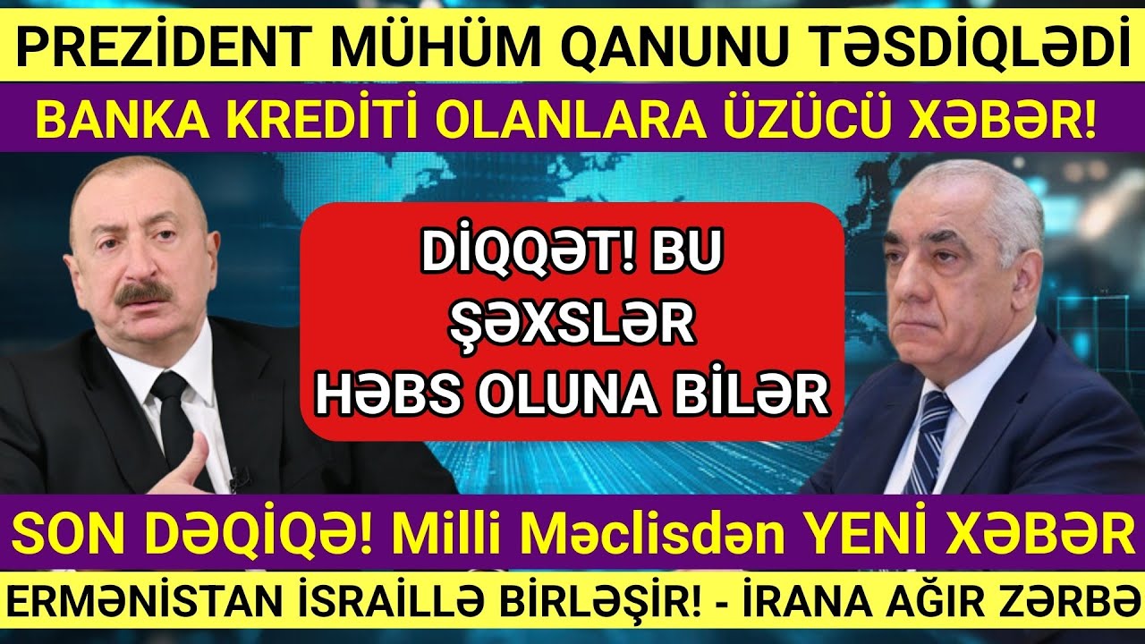 SON XƏBƏRLƏR: 26.12.2025 - XƏBƏRLƏR BUG&Uuml;N