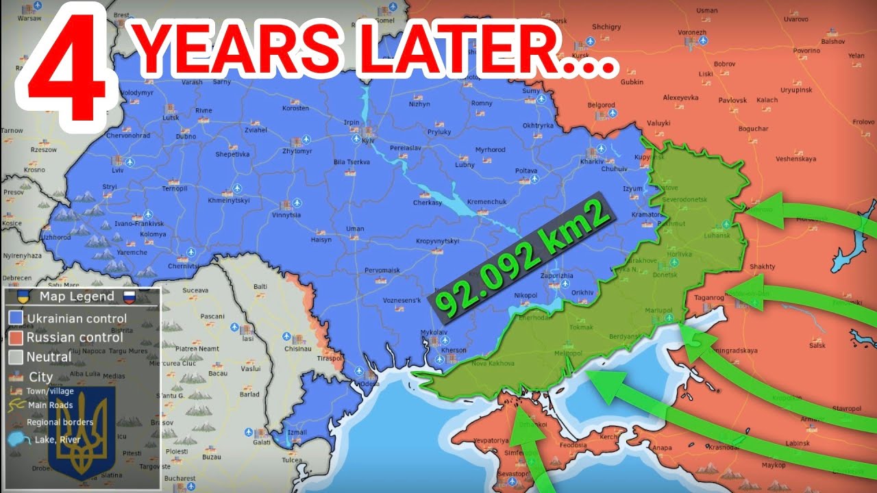 Four Years of War… And This Is What Russia Controls Now