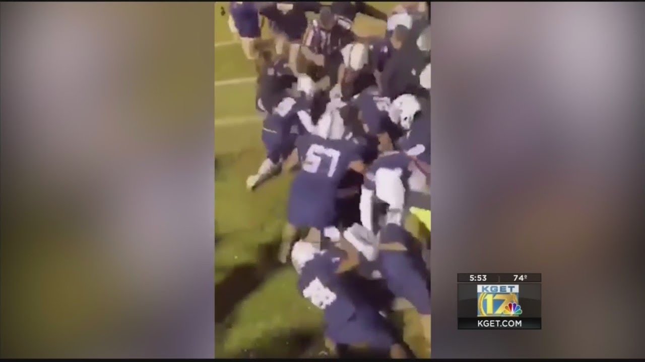 Fight captured on camera during Delano HS football game