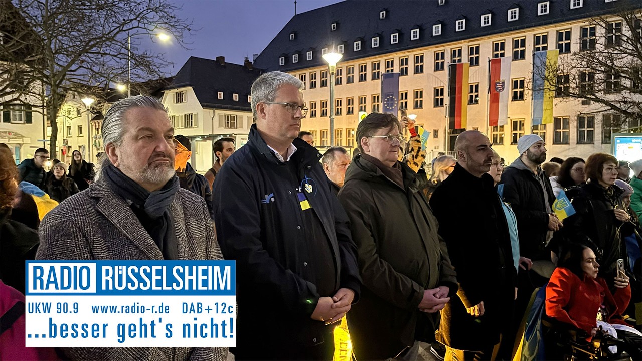 24.02.2026 | Rüsselsheim Solidarität mit der Ukraine auf dem Marktplatz