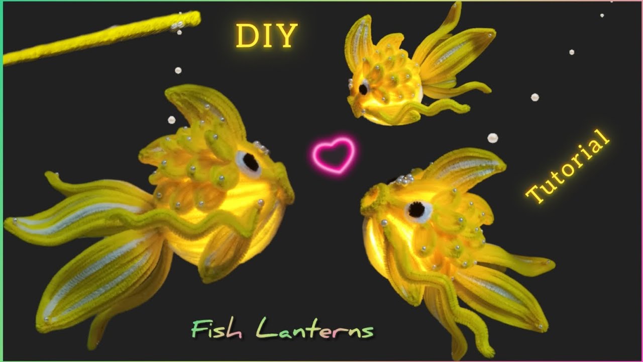 Diy Beautiful Hanemade Pipe Cleaner Fish Lantern/ Handmade Home Decor Gift/Pipe Cleaner Fish Lantern