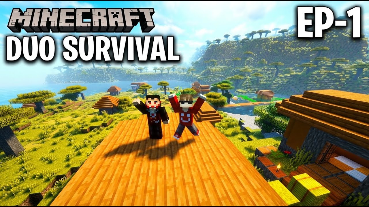Survival Start Chesam 😱 | Minecraft Duo Survival || In Telugu By DPUGAMER