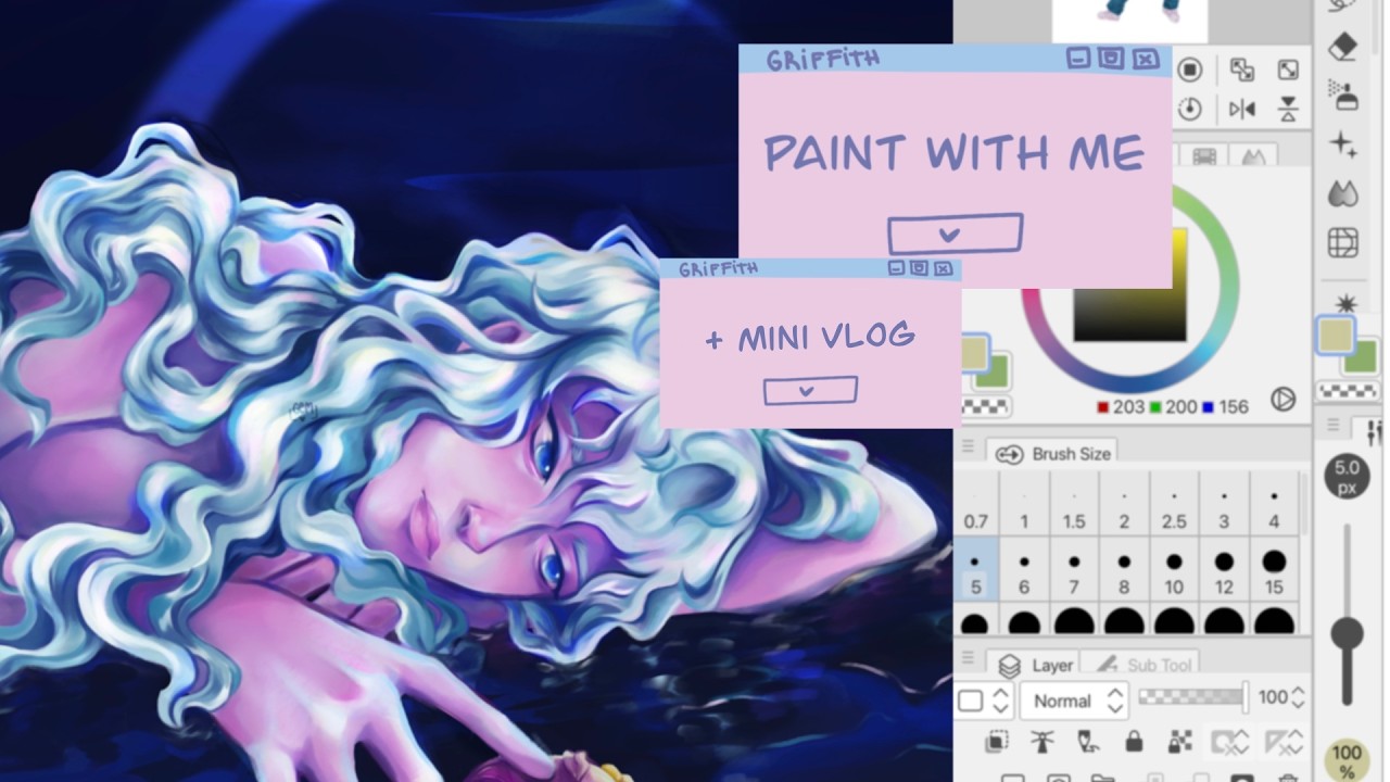 ♥︎ Art vlog | pinta conmigo ｡˚⋆˙| música y charla tranquila 𐙚 Berserk  ୨ৎ