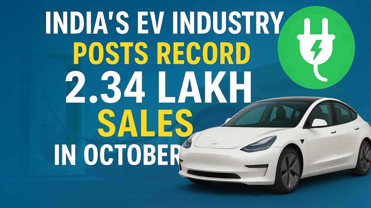 Indian EV Industry Hits Record 2.34 Lakh Sales in October