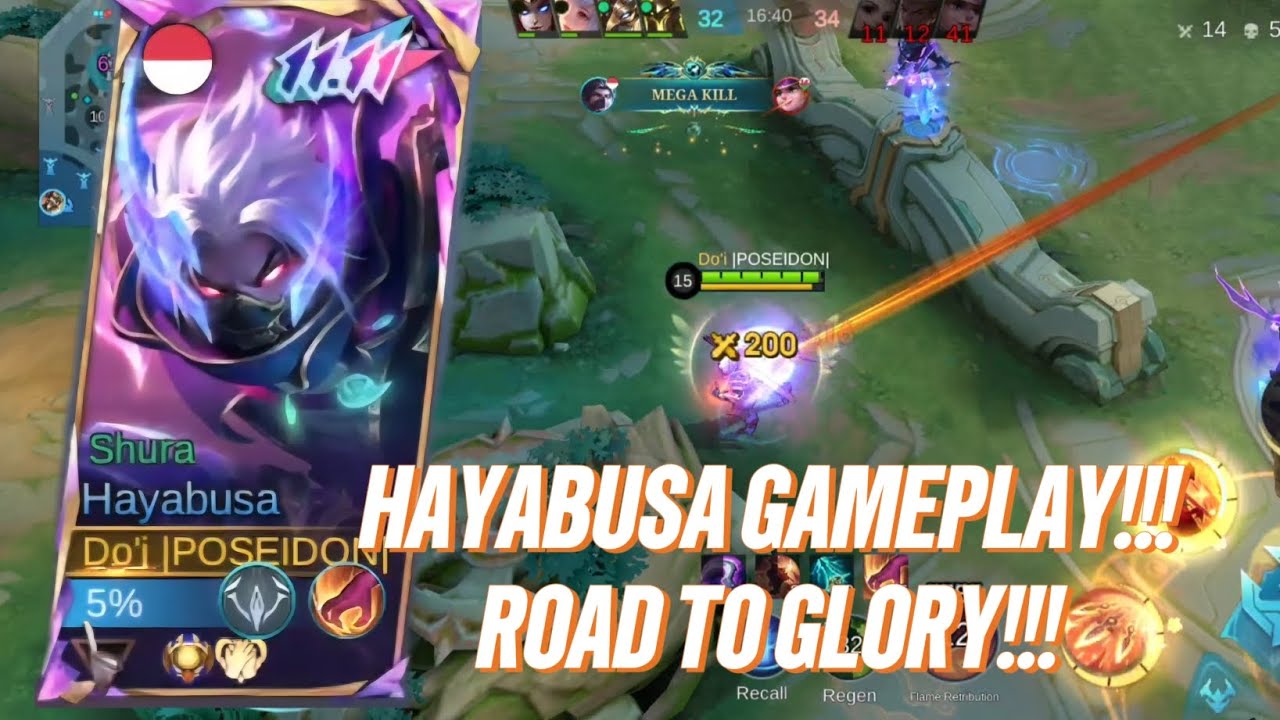 HAYABUSA GAMEPLAY!!! ROAD TO GLORY!!! - Mobile Legends