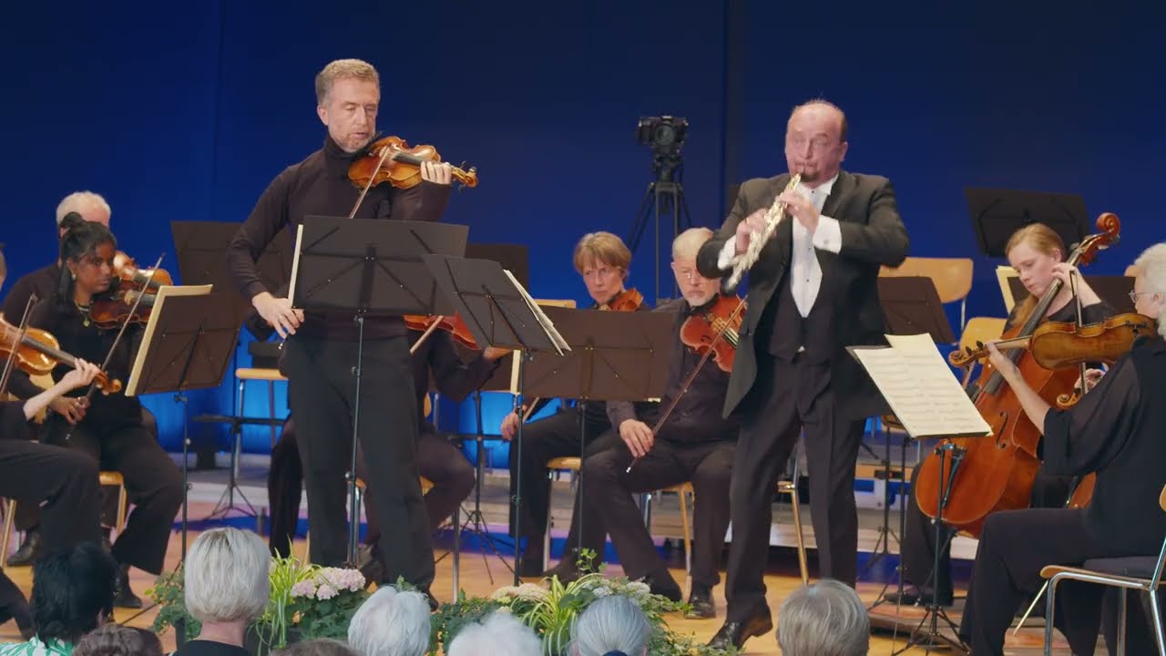 Bach c minor concerto for violin and oboe. Part 2, François Leleux, oboe, Tedi Papavrami, violin.