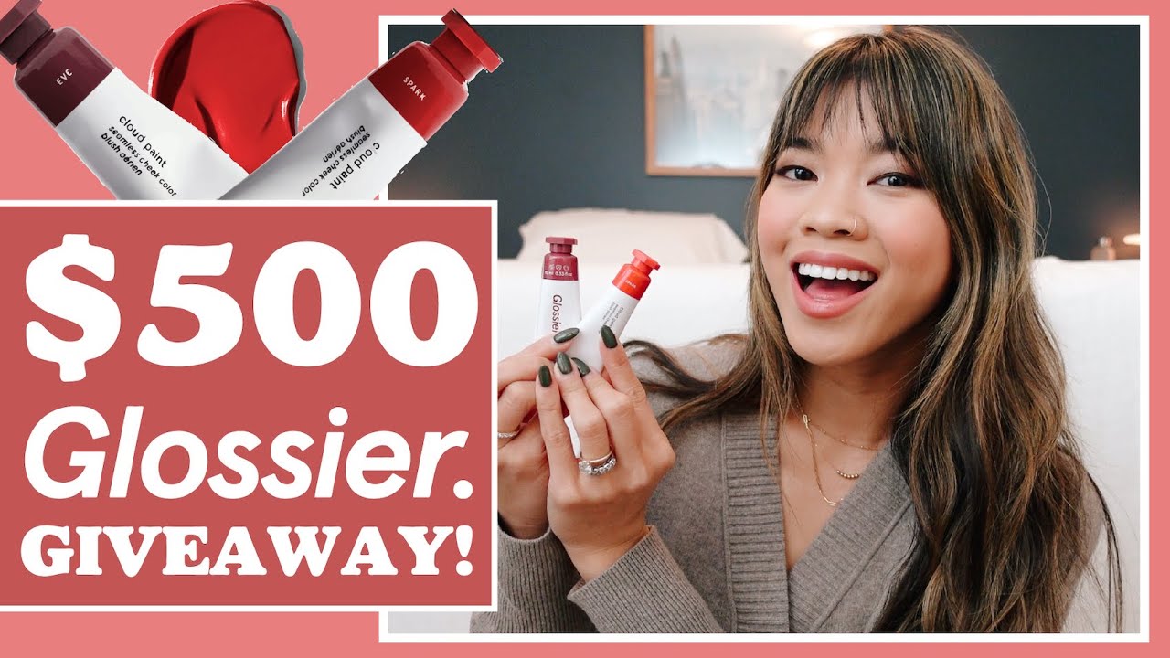 $500 GLOSSIER GIVEAWAY!! First Impressions & Review of the two new cloud paint shades Spark & Eve