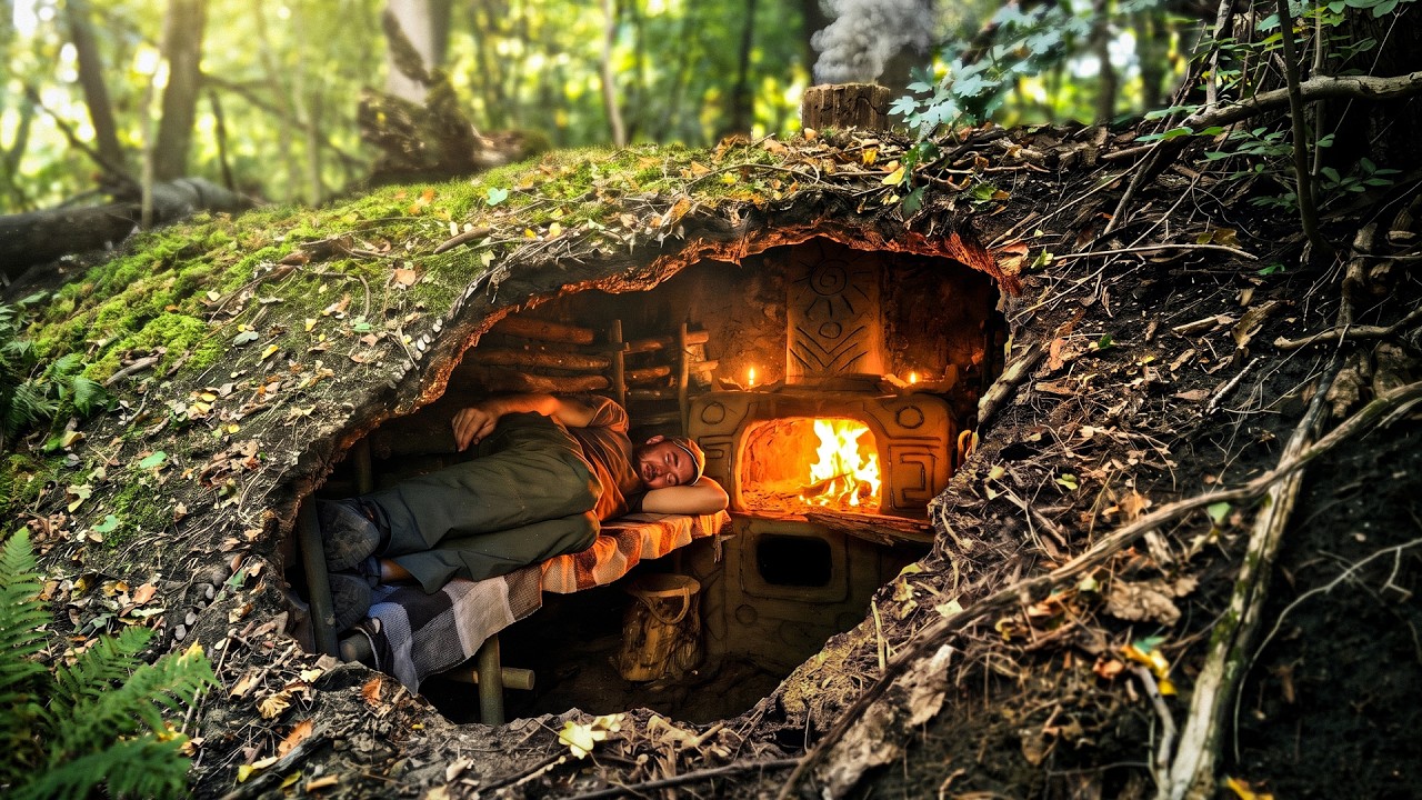 Building the Most Secret Dugout Nobody Can Find | Bushcraft, Survival