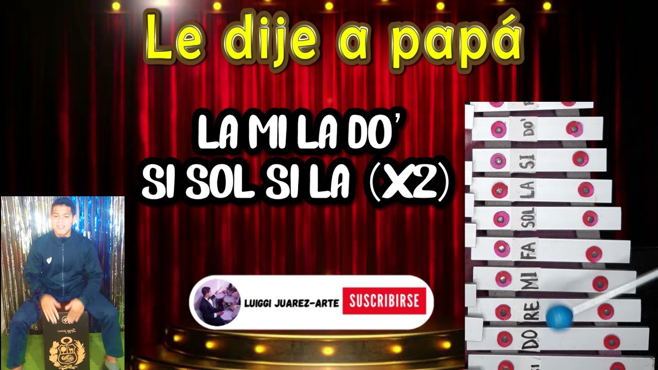 LE DIJE A PAPÁ - NOTAS en METALÓFONO FÁCIL - XILÓFONO - FESTEJO (Dale Clic en SUSCRIBIRSE)