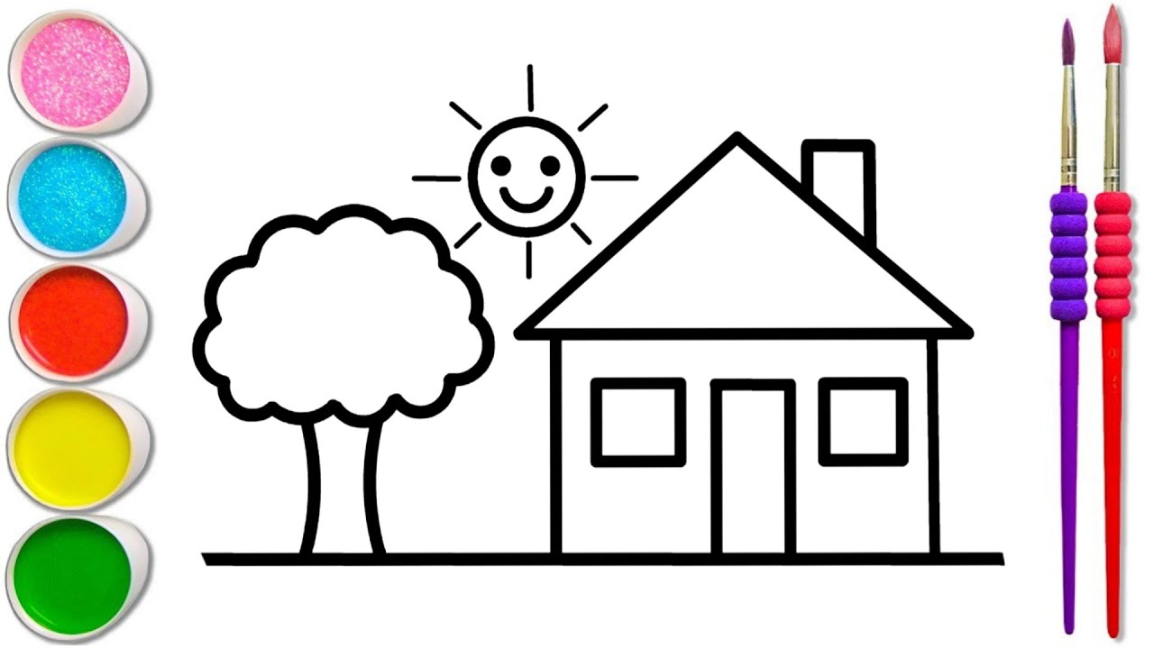 Very Easy House Drawing Anyone Can Draw