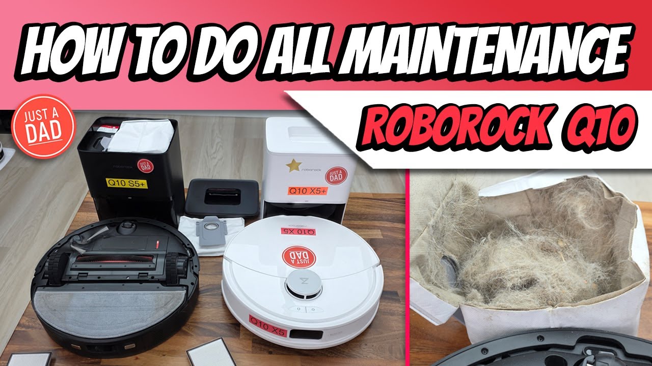 Roborock Q10 S5 & Q10 X5 Robot Vacuum & Mop How To Clean / Do All Maintenance Replace Dust Bag