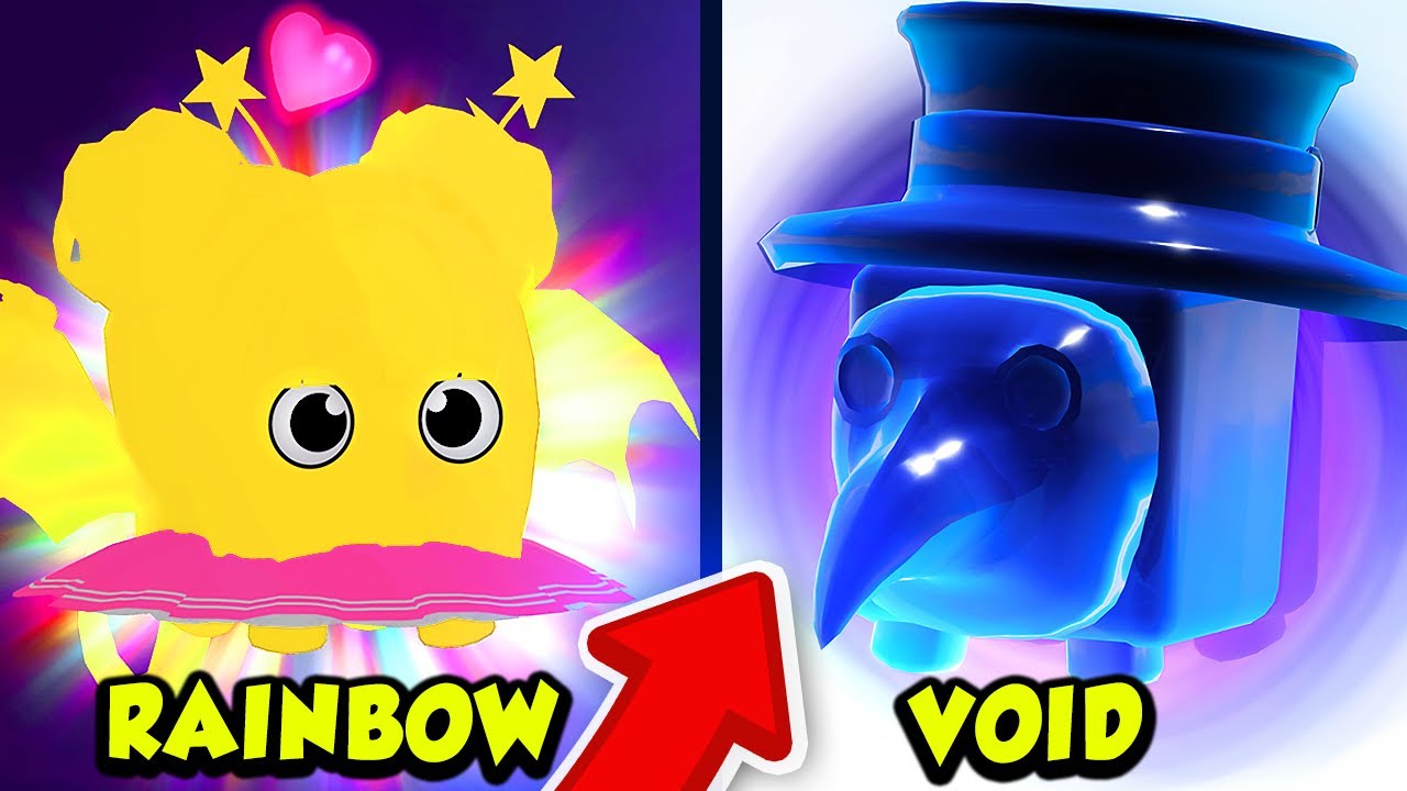 How strong is a RAINBOW MOON PET and a top VOID PET in Roblox Saber Simulator?!