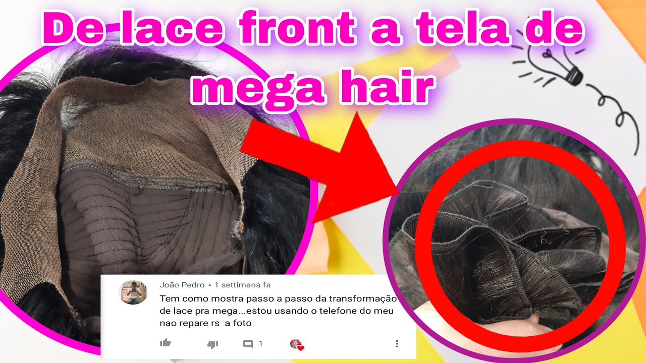 TRANSFORMAR LACE FRONT HUMANA EM TELA DE MEGA HAIR 😱