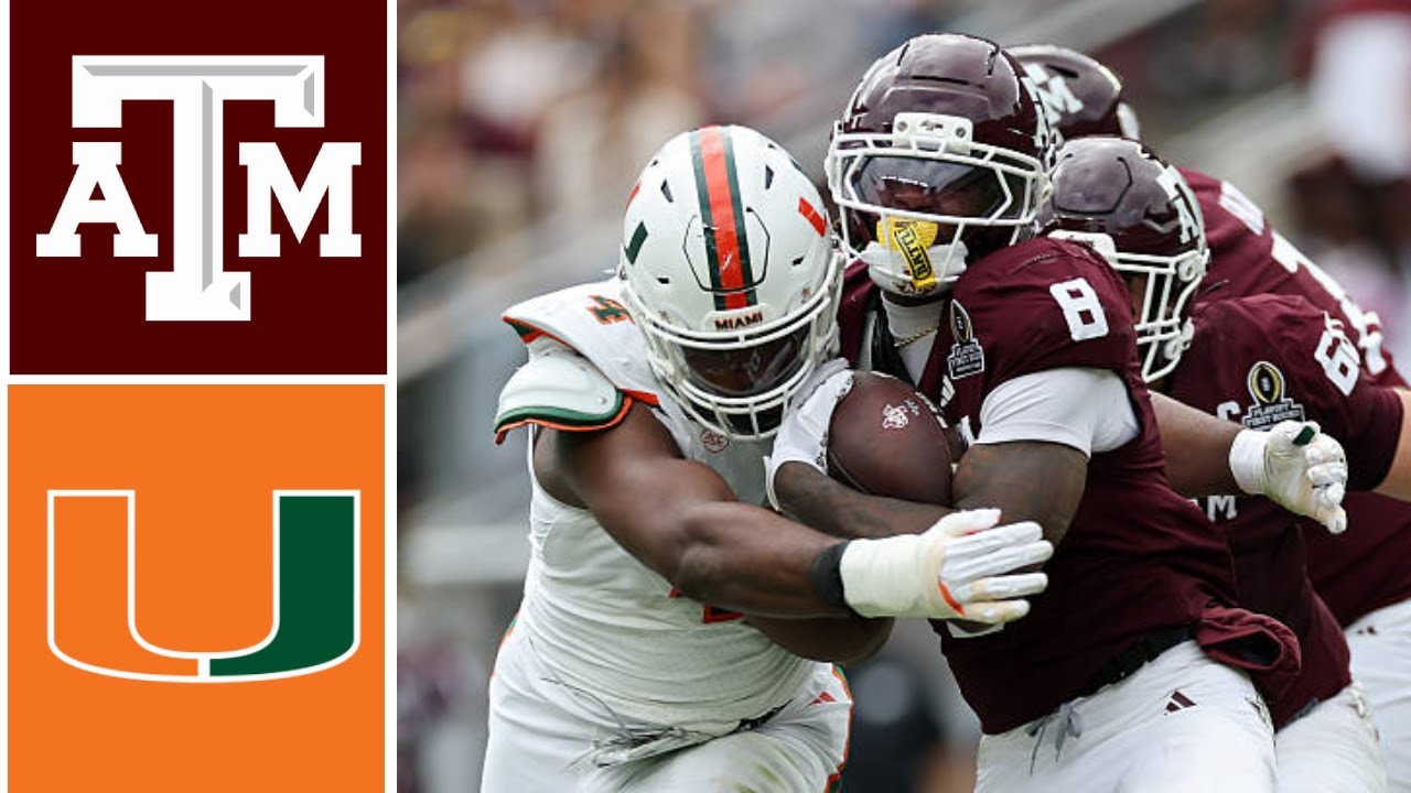 #10 Miami vs #7 Texas A&M Highlights | 2025 College Football Playoff Championship - First Round