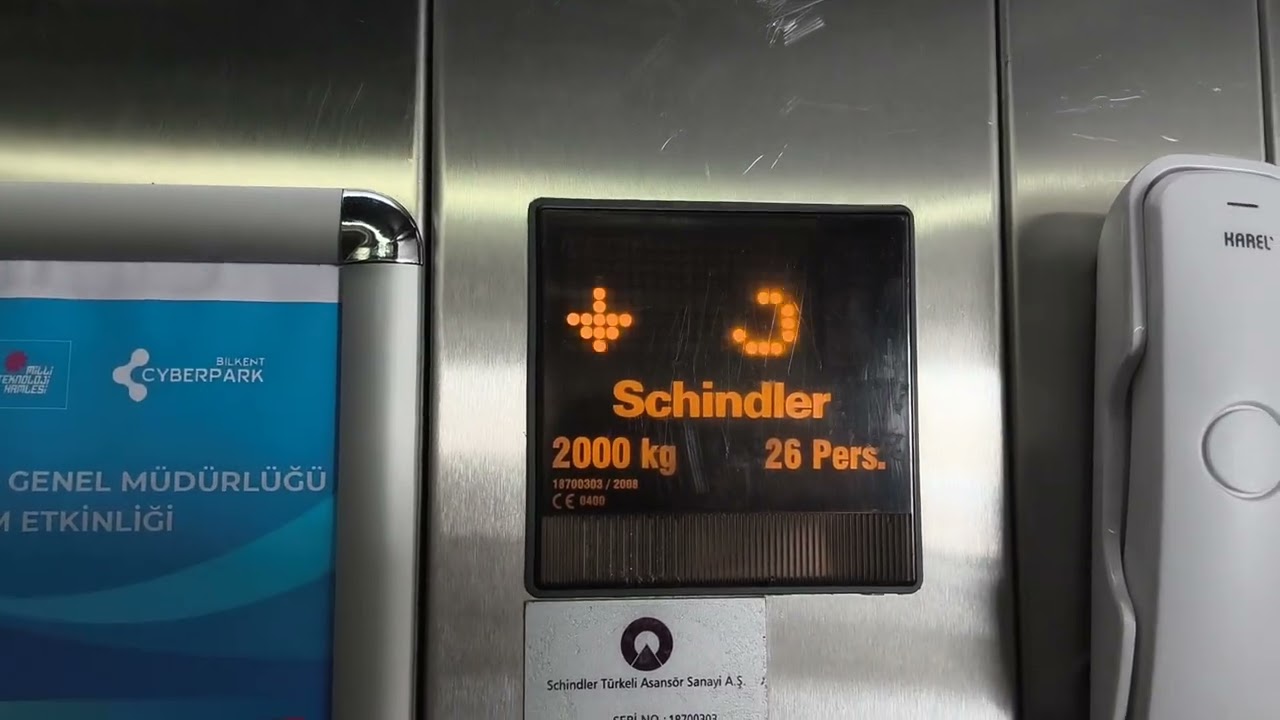 Huge Schindler Elevator @ Bilkent University Cyberpark Block C, Ankara, Turkey