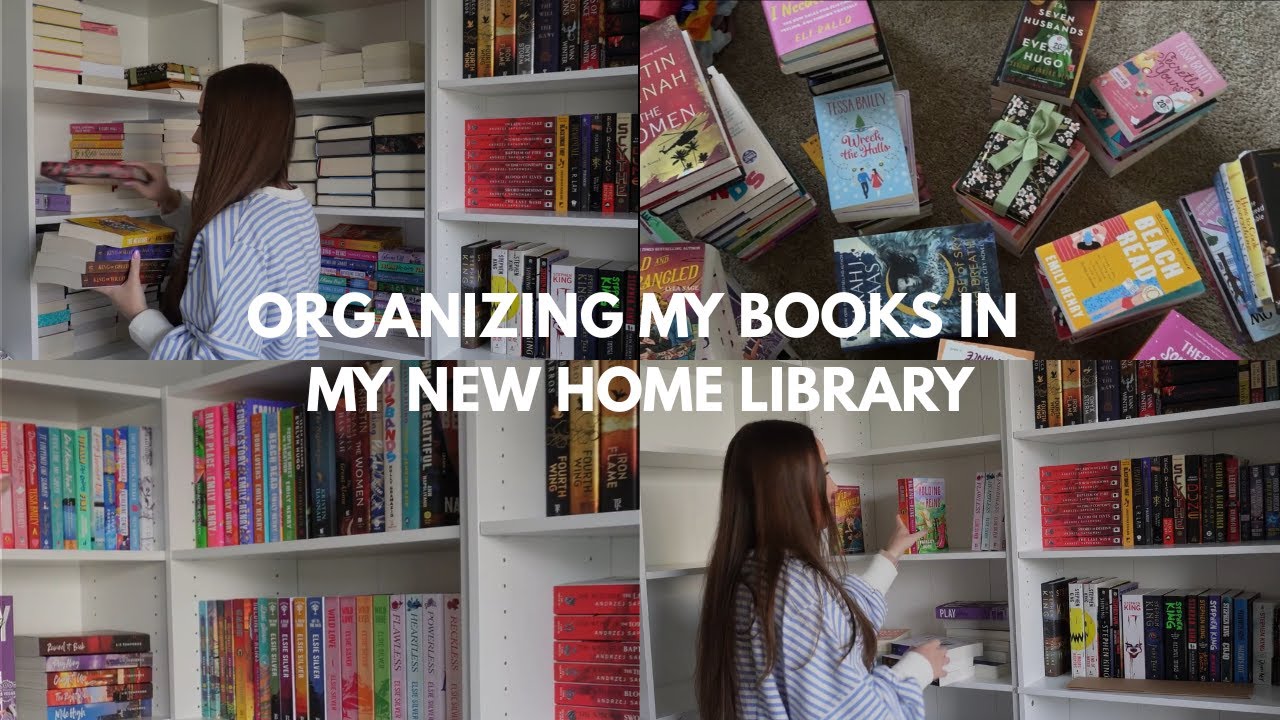 SETTING UP MY NEW HOME LIBRARY - organizing my bookshelves,  5⭐️ reads + unhauling popular books