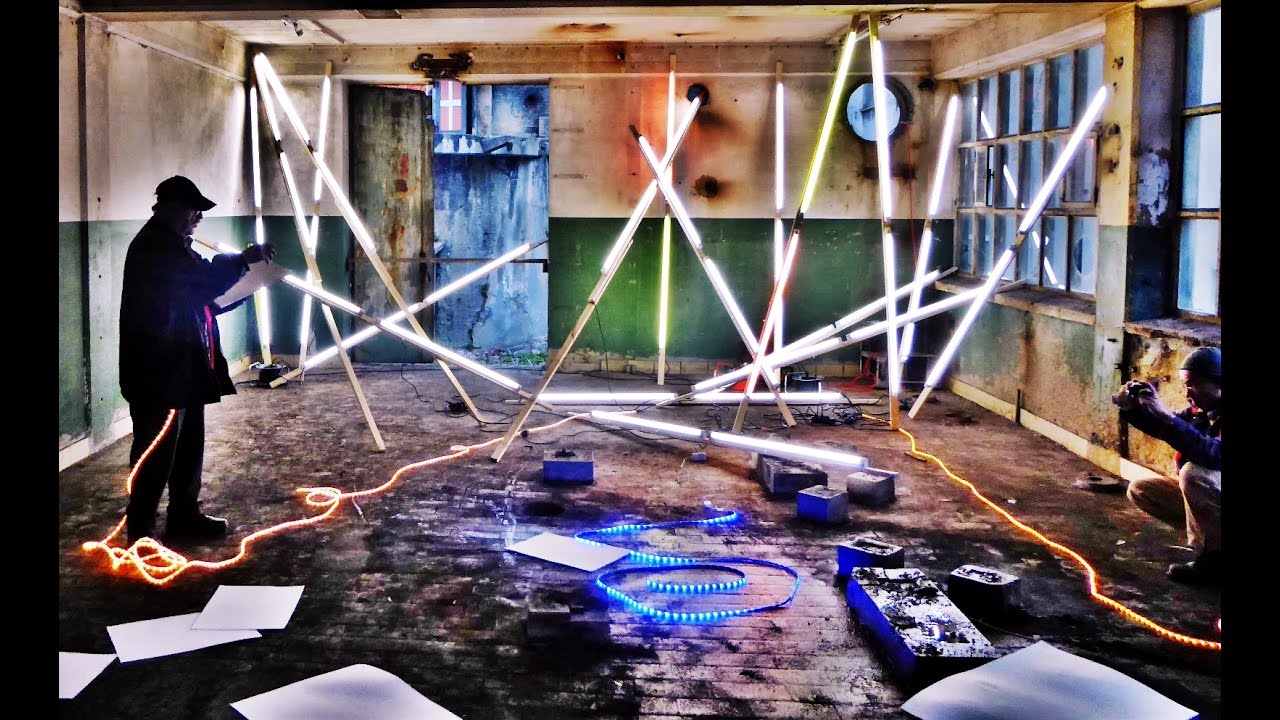 Pedro Meier &ndash; &raquo;OLYMP ILLUMINIERT&laquo; &ndash; Lichtinstallation &ndash; &raquo;ZEUS TAGEBUCH&laquo; &ndash; ArtCampus Attisholz 2016