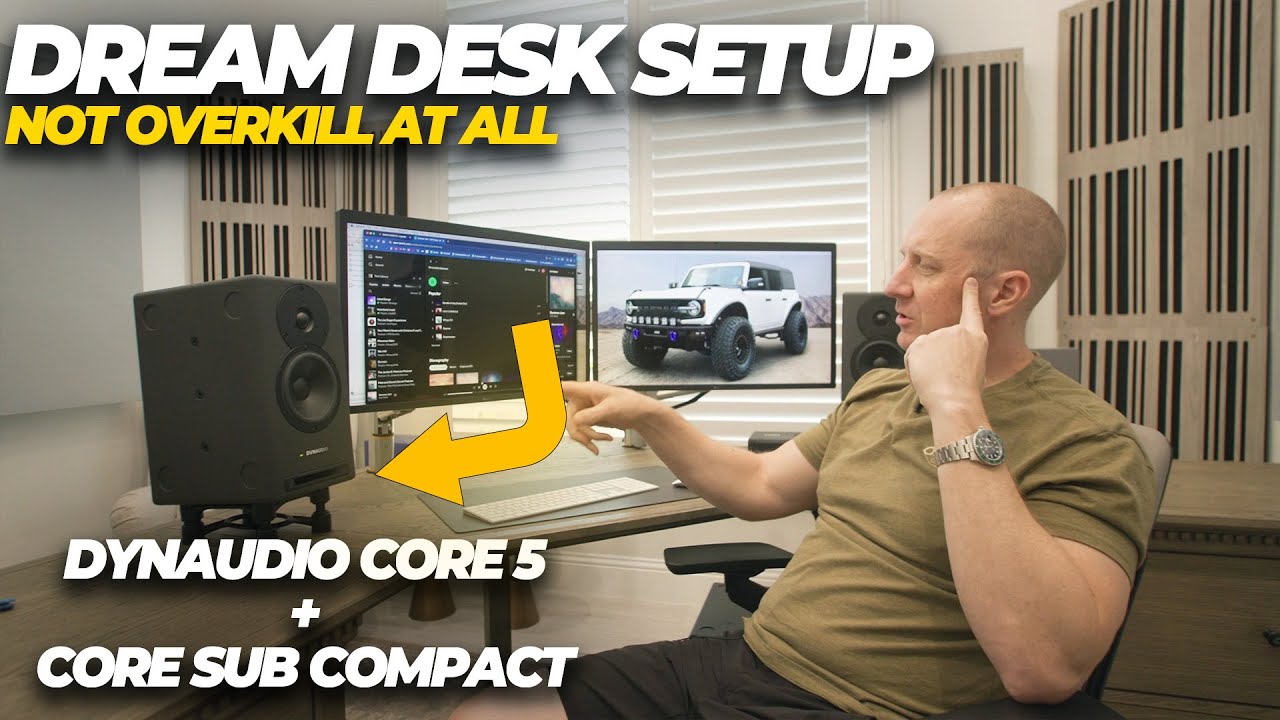 The Desk Audio Setup That DREAMS Are Made Of! Dynaudio Core 5 and Compact Sub