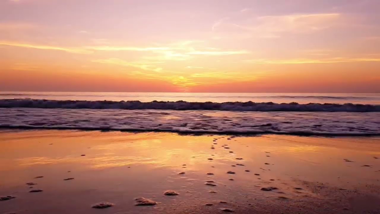 Sunset Beach Focus Music 🌅🌊 (1 Hour Loop) | Study Background Instrumentals | No Vocals