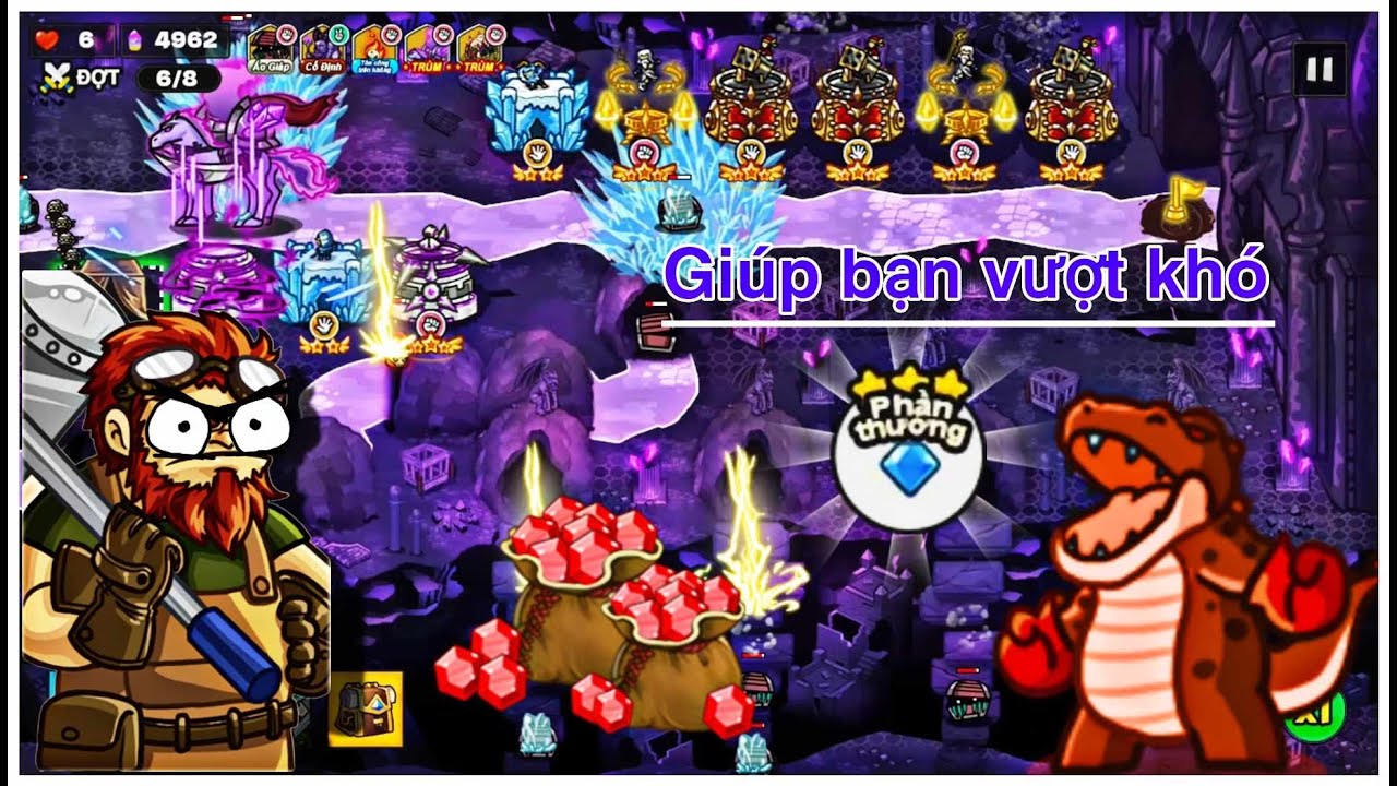Tư bản giúp bạn vượt KHÓ - Màn 120 Normal & Hard | Gold Tower Defence | Snow